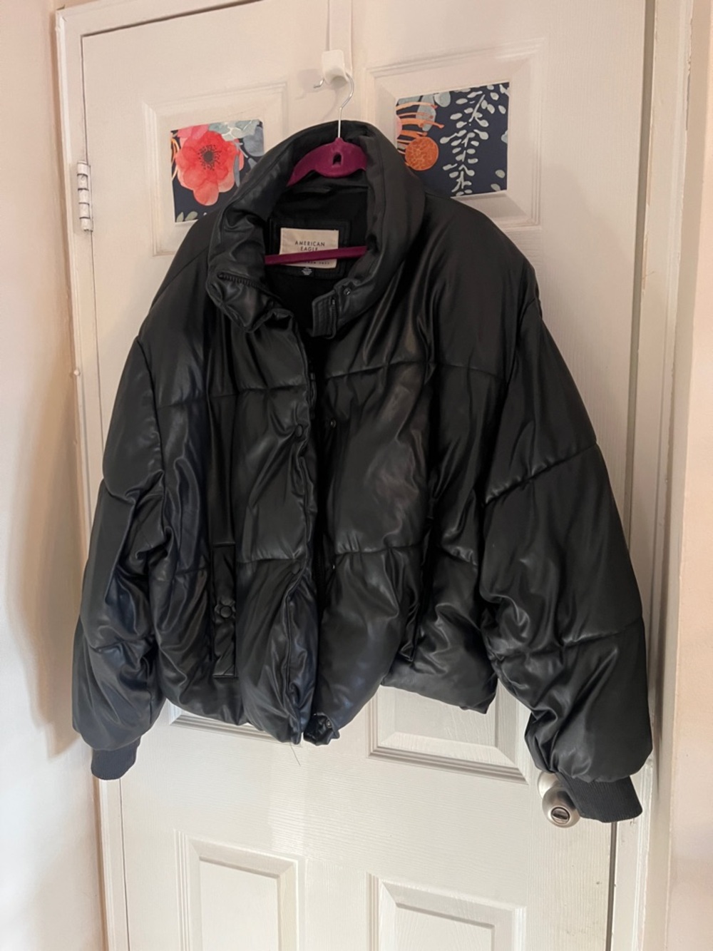 American Eagle Outfitters Black Quilted Puffer Jacket